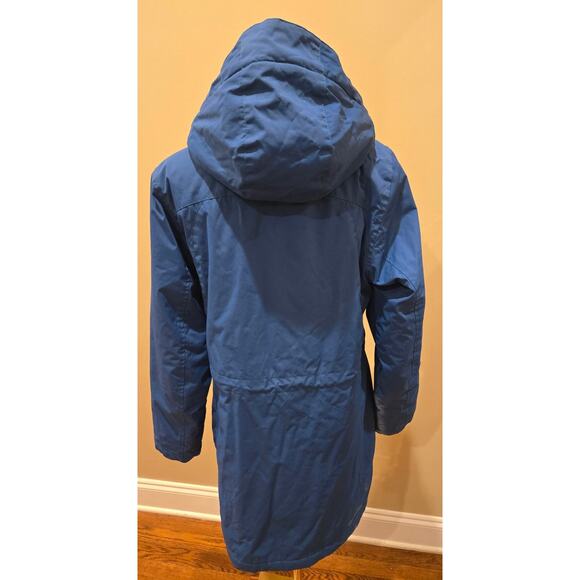 L.L. Bean Winter Warmer Parka Coat Blue Hooded Womens Small - Picture 5 of 11